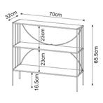 Console tafel Baarn metaal 65,5x70x32 cm zwart [en.casa], Nieuw, Verzenden