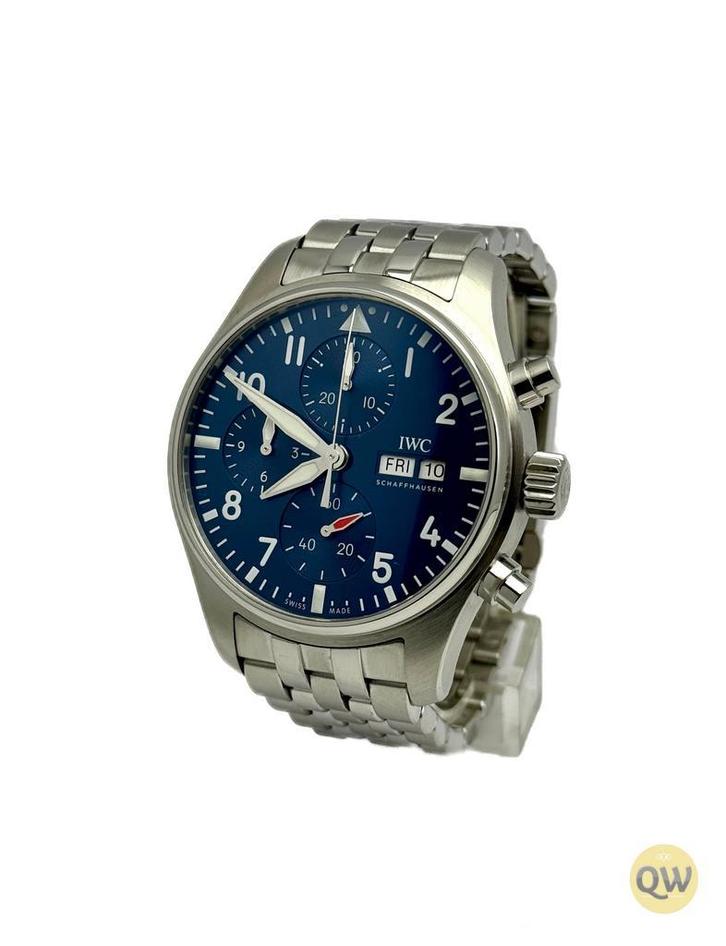 IWC Pilots Watch Chronograph 41mm Blue, Sieraden, Tassen en Uiterlijk, Horloges | Heren, Zo goed als nieuw, Ophalen of Verzenden
