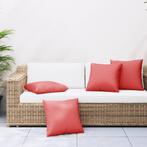 vidaXL Bankkussens 4 st 60x60 cm stof rood, Huis en Inrichting, Woonaccessoires | Kussens, Verzenden, Nieuw, Rood