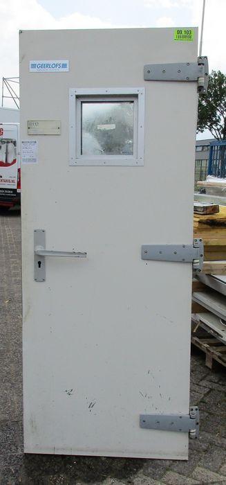 Koel- / Vriesceldeur met raam, B84 x H210cm, rechts, Witgoed en Apparatuur, Koelkasten en IJskasten, Gebruikt