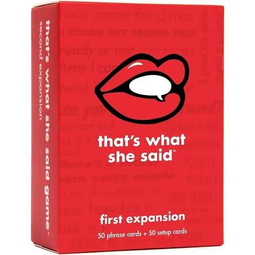 Thats What She Said Party Game-First Expansion (Diversen), Hobby en Vrije tijd, Gezelschapsspellen | Kaartspellen, Nieuw, Ophalen of Verzenden