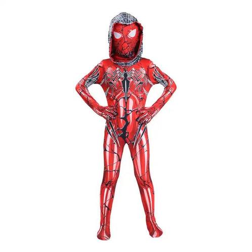 Halloween Spider-Man met hoodie - 122 (6-7 Jaar) - Verkleedk, Kinderen en Baby's, Carnavalskleding en Verkleedspullen, Nieuw, Ophalen of Verzenden