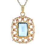 Gouden vintage hanger met spinel 14 krt, Ophalen of Verzenden, Nieuw