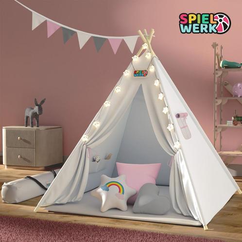 Tipi Speeltent Roze 160x120x120cm (Speelhuizen, Speelgoed), Kinderen en Baby's, Speelgoed | Speeltenten, Nieuw, Verzenden