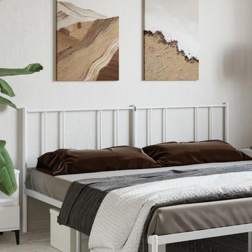 Hoofdbord Wit Metaal 200cm - Topdeal! - retourdeal, Huis en Inrichting, Slaapkamer | Bedden, 70 cm of minder, 210 cm, Wit, Nieuw