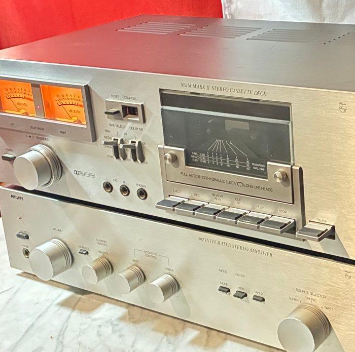 Philips - N5151 MARK II / 22AH302 - Cassette Deck - Solid, Audio, Tv en Foto, Radio's