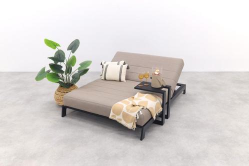 VDG Mexico 2-persoons ligbed + bijzettafel - Sunbrella/Taupe, Tuin en Terras, Ligbedden, Nieuw, Overige materialen, Verzenden