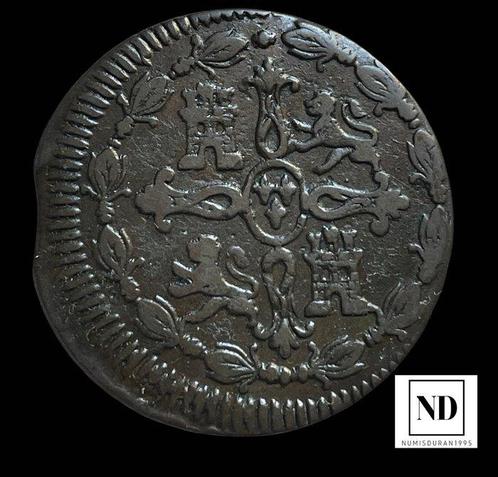 Koninkrijk Spanje. Fernando VII. 8 Maravedís 1814 - Jubía, Postzegels en Munten, Munten | Europa | Niet-Euromunten