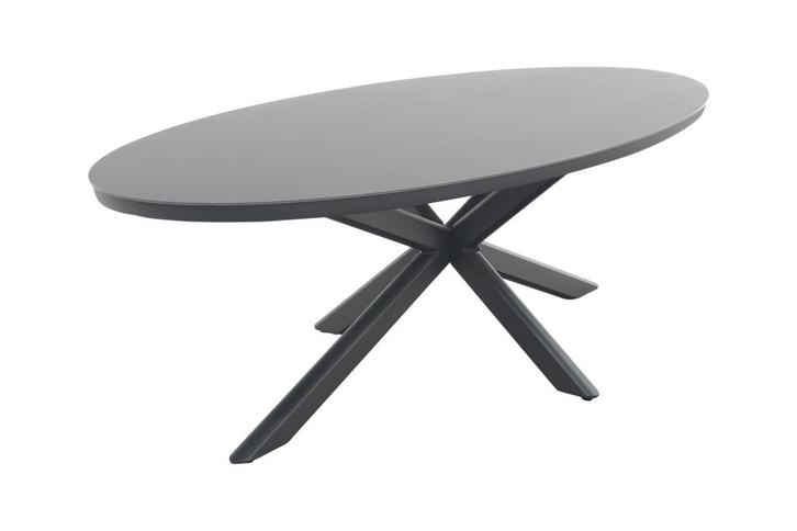 VDG Ventaro ovale tuintafel 240x115 cm. - Donker grijs, Tuin en Terras, Tuintafels, Nieuw, Overige materialen, Rond, Verzenden