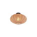 Japandi plafondlamp bruin met stoffen kap - Bida, Verzenden, Nieuw, Stof, Design