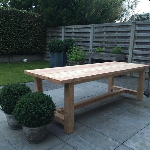 Op voorraad Douglashout tuintafel 220x97x76cm nu maar €450,-, Tuin en Terras, Tuintafels, Nieuw, Hout, Rechthoekig