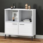 vidaXL Boekenkast met metalen poten OSLO 90x35x90,5 cm hout, Verzenden, Nieuw, 50 tot 100 cm, Minder dan 100 cm