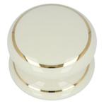 Porseleinen knop crème met gouden bies 50 mm, Doe-het-zelf en Verbouw, Hang- en Sluitwerk, Ophalen of Verzenden, Nieuw