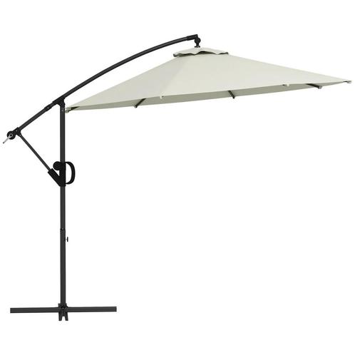 TRUUSK Vrijhangende Terrasparasol Ø293 X 260Hcm Met Kruk En, Tuin en Terras, Parasols, Nieuw, Verzenden