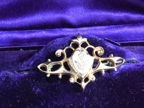 Zonder Minimumprijs - Broche - 9 kt. Roségoud - met doos en, Sieraden, Tassen en Uiterlijk, Antieke sieraden