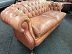 Vintage Chesterfield !! Leren 3 zits Chesterfield Bank, Ophalen, Gebruikt, Chesterfield, Driepersoons