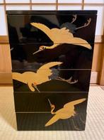 Japanse lakwerk uit de Meiji-periode, 5-laags jubako-box met, Antiek en Kunst