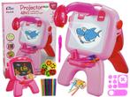 Krijtbord met Projector Roze | Retourdeal | 46% Korting, Ophalen of Verzenden, Nieuw, Knutselen, Met licht