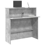 vidaXL Receptiebalie 100x50x103,5 cm bewerkt hout betongrijs, Verzenden, Nieuw