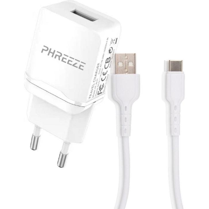 Phreeze Universele USB Fast Charger + USB-C Oplader Kabel, Telecommunicatie, Mobiele telefoons | Telefoon-opladers, Ophalen of Verzenden