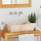 vidaXL Gootsteen 45x30x12 cm marmer hoogglans crèmekleurig, Doe-het-zelf en Verbouw, Sanitair, Verzenden, Nieuw
