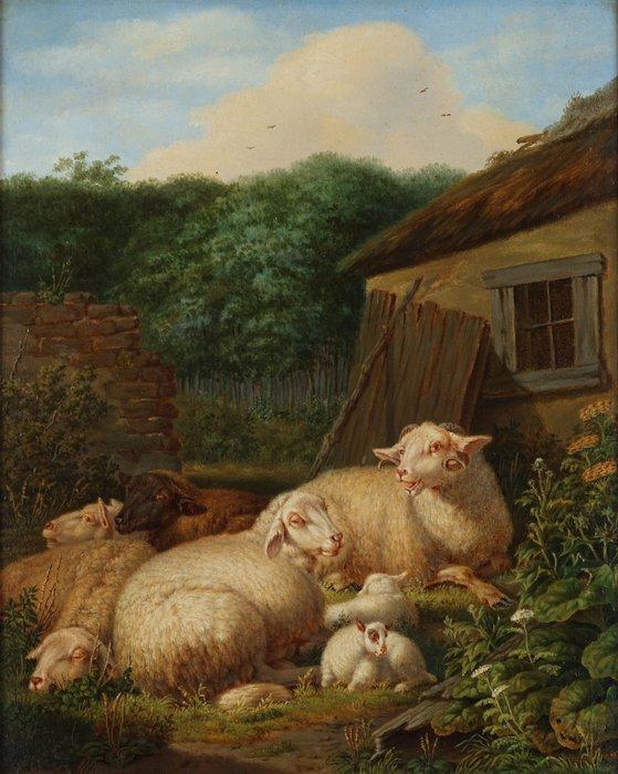 Augustus Knip (1819-1859) - Schapen, Antiek en Kunst, Kunst | Schilderijen | Klassiek