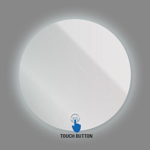 Ronde Badkamerspiegel BWS Omega 60cm Met Verlichting, Doe-het-zelf en Verbouw, Sanitair, Bad, Nieuw, Ophalen of Verzenden