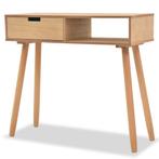 vidaXL Wandtafel 80x30x72 cm massief grenenhout bruin, Huis en Inrichting, Tafels | Bijzettafels, Verzenden, Nieuw, 60 cm of meer