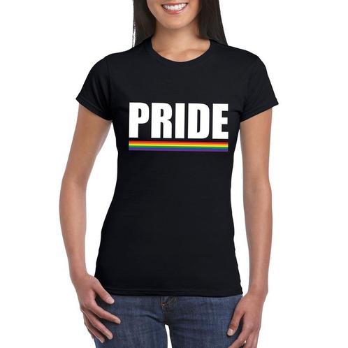 Gay Pride lesbo shirt zwart Pride dames - Regenboog thema, Hobby en Vrije tijd, Feestartikelen, Ophalen of Verzenden