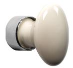 Meubelknop ovaal porselein 33mm glans nikkel/camee, Verzenden, Nieuw