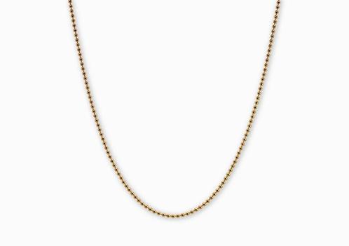 Gouden Bolletjesketting 14K, Sieraden, Tassen en Uiterlijk, Kettingen, Goud, Nieuw, Goud, Verzenden