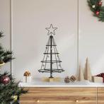vidaXL Kerst Cone Boom met standaard Zwart 60 cm Staal, Diversen, Kerst, Verzenden, Nieuw