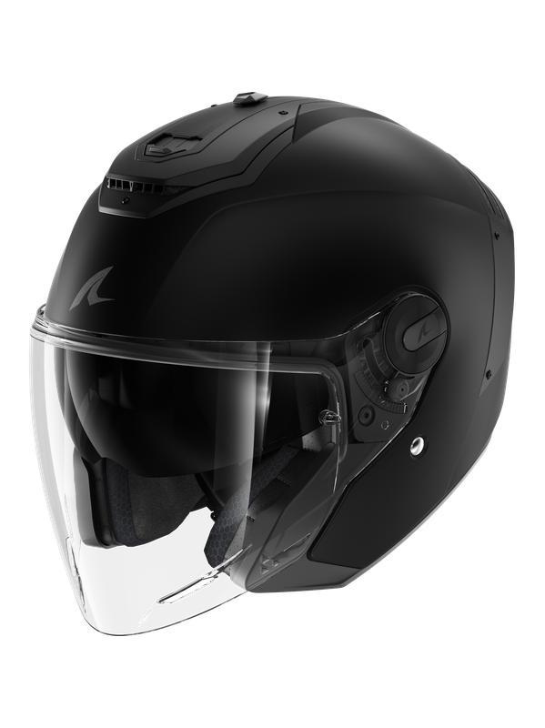 Shark RS Jet Blank - Mat Zwart, Motoren, Kleding | Motorhelmen, M, Shark, Jethelm, Verzenden
