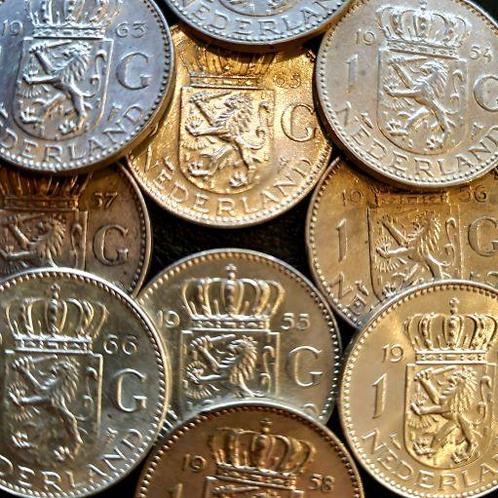 SERIE Nederlandse zilveren Gulden - 1954 t/m 1967, Postzegels en Munten, Munten | Nederland, Losse munt, Koningin Juliana, Zilver