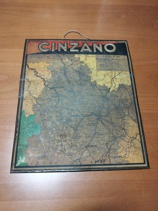 Reclamebord Cinzano - Cinzano - Reclamebord - IJzer, Antiek en Kunst, Antiek | Wandborden en Tegels