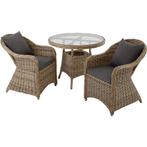 Wicker zitgroep Zürich 2+1 met aluminium frame - natuur, Verzenden, Nieuw