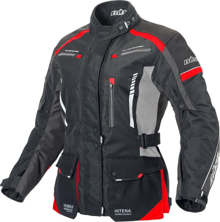 Büse Torino II Dames Zwart Rood Textiel Jas, Motoren, Kleding | Motorkleding, Dames, Nieuw met kaartje, Jas | textiel, Verzenden