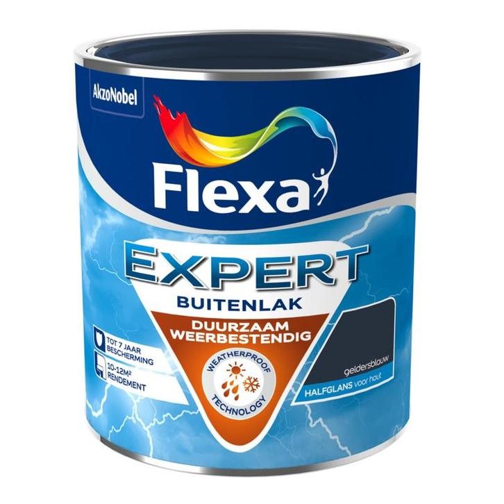 1 blik 750 ml - Sikkens Flexa Expert Buitenlak Halfglans..., Doe-het-zelf en Verbouw, Verf, Beits en Lak, Lak, Wit, Nieuw, Ophalen of Verzenden