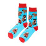 Sokken - Capybara Print - Blauw - Katoen - Maat 38-45, Nieuw