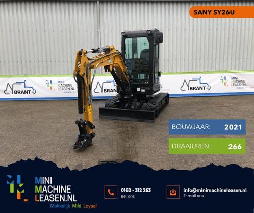 SANY SY26U minigraafmachine | speedlease vanaf € 179,- p/w, Zakelijke goederen, Machines en Bouw | Kranen en Graafmachines, Graafmachine