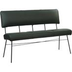Leren eetkamerbank Solid - Toledo Verde (donkergroen) -, Huis en Inrichting, Stoelen, Leren eetkamerbank Solid - Toledo Verde (donkergroen) - Poten staal rond zwart past perfect in uw interieur als u woonstijl:  is.