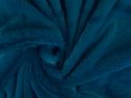 Kortharig bont stof – Petrol, 200 cm of meer, Nieuw, Blauw, Polyester