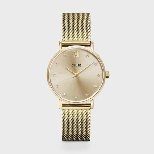 Cluse Minuit Mesh Crystals Dames Horloge goud kleurig - 33, Sieraden, Tassen en Uiterlijk, Overige Accessoires, Verzenden
