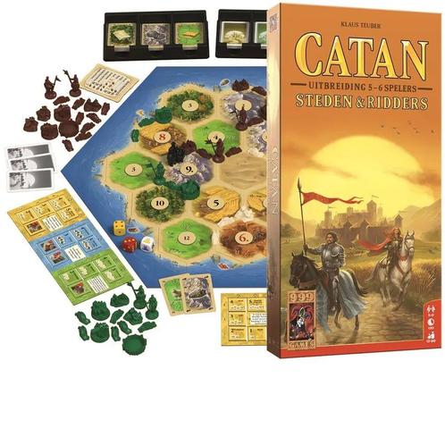 999 Games Catan Steden & Ridders Uitbreiding 5/6 Spelers (Ni, Hobby en Vrije tijd, Gezelschapsspellen | Bordspellen, Nieuw, Verzenden