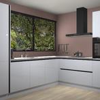 Witte hoogglans greeploze keuken Vogar 82785, Huis en Inrichting, Keuken | Complete keukens, Verzenden, Nieuw