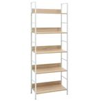 vidaXL Boekenkast 5 schappen 60x27,6x158,5 cm bewerkt hout, Huis en Inrichting, Kasten | Boekenkasten, Minder dan 50 cm, Verzenden