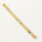Schakelarmband - 18 karaat Geel goud, Witgoud - 0.90ct. tw.