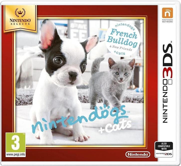 3DS Nintendogs + Cats: French Bulldog & New Friends, Spelcomputers en Games, Games | Nintendo 2DS en 3DS, Zo goed als nieuw, Verzenden