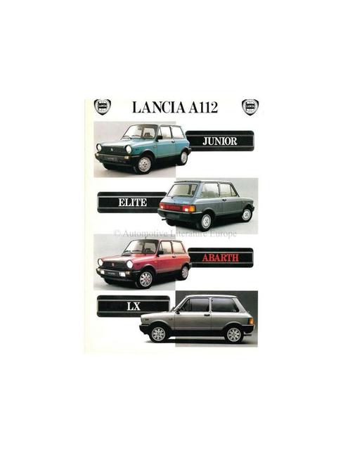 1985 LANCIA A112 BROCHURE NEDERLANDS, Boeken, Auto's | Folders en Tijdschriften