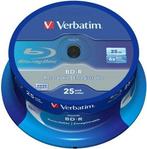 Verbatim BD-R 25 GB 6x speed in cakebox 25 stuks, Verzenden, Nieuw